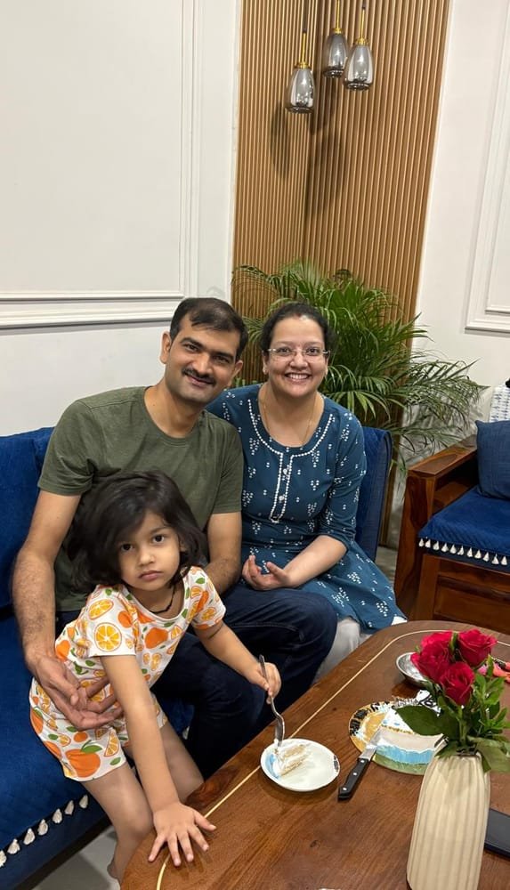 Dr Satyadeo Sharma and Dr Shubhangi Sharma, residents of Woods Estate